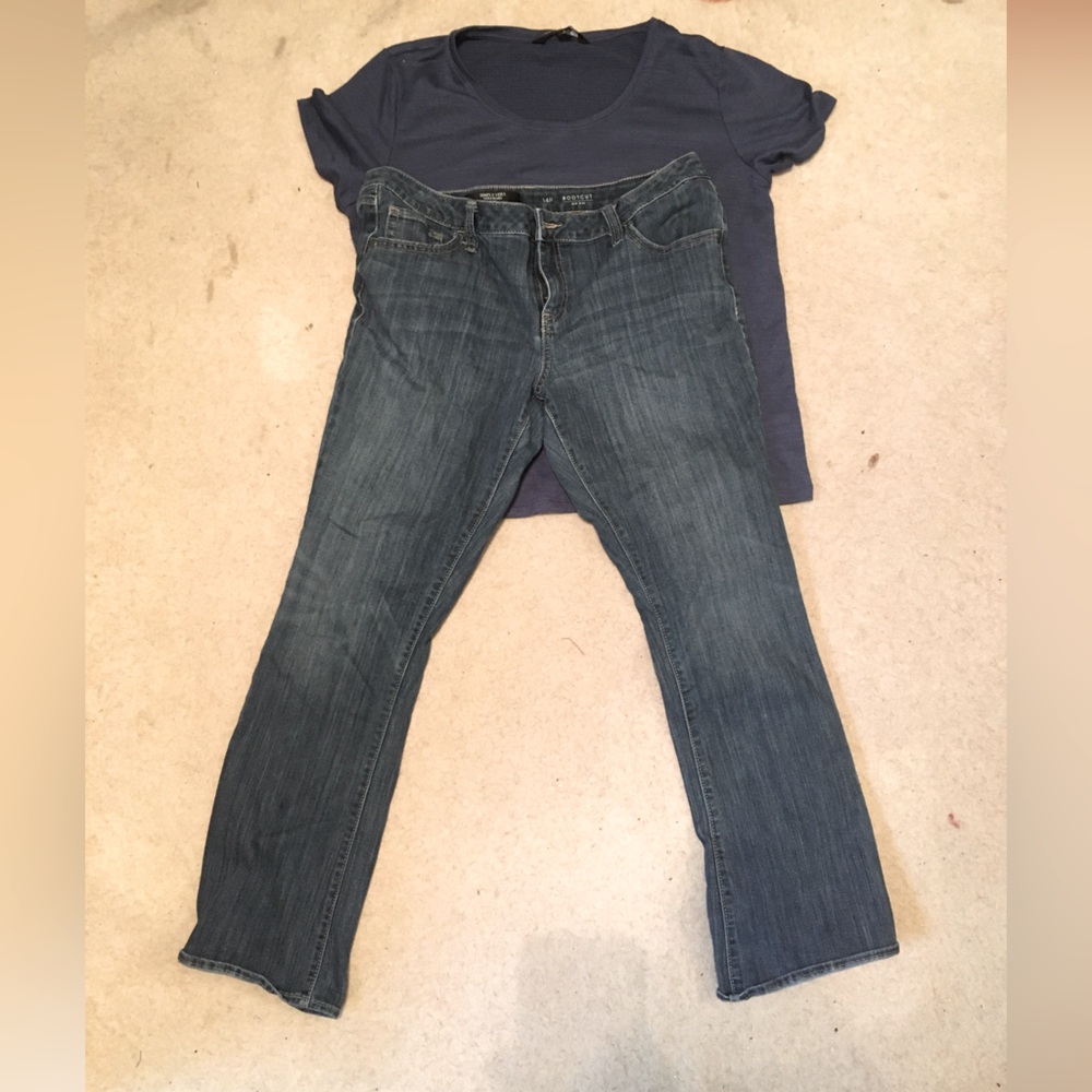 Vera wang top and jeans bundle